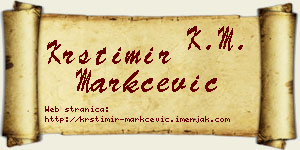 Krstimir Markčević vizit kartica